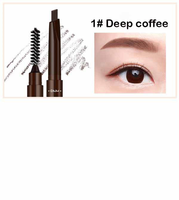 Double Head Automatic Rotating Eyebrow Pencil Waterproof With Brush