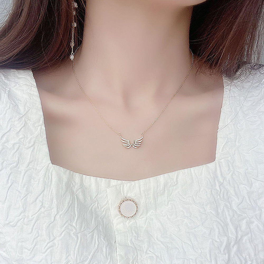 Women's Light Luxury Angel Wings Necklace