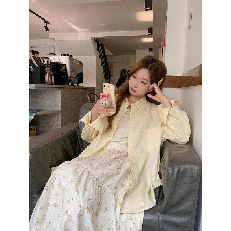 Sweet Lace Edge A- Line Skirt Temperament Slimming
