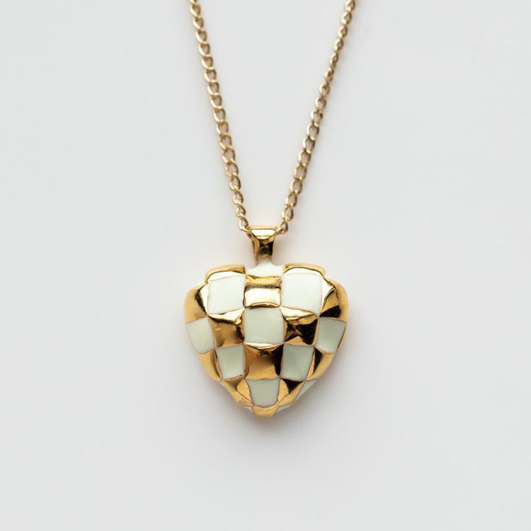 Chessboard Element Necklace Dripping Oil Three-dimensional