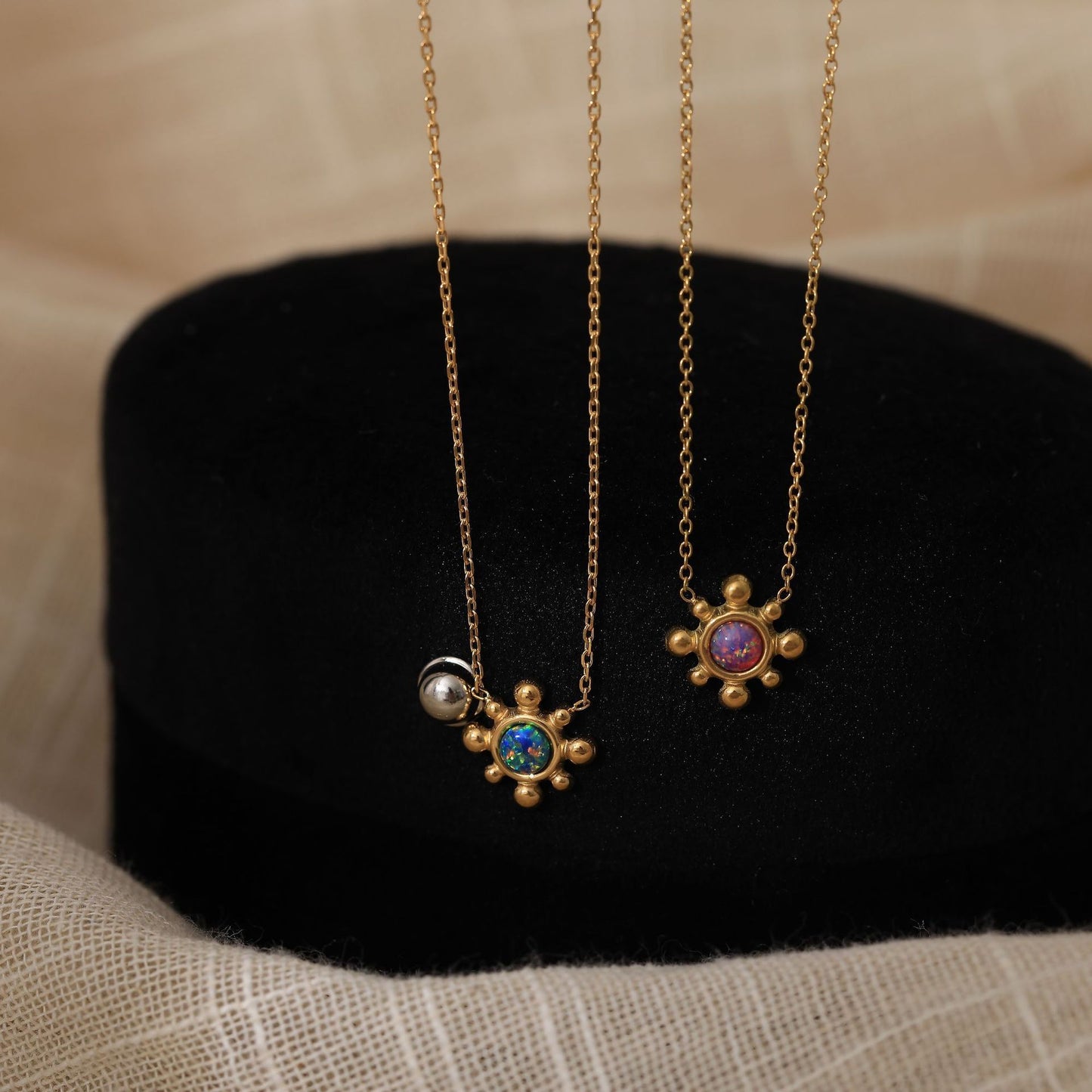 Titanium Steel High Color Retention Small SUNFLOWER Necklace