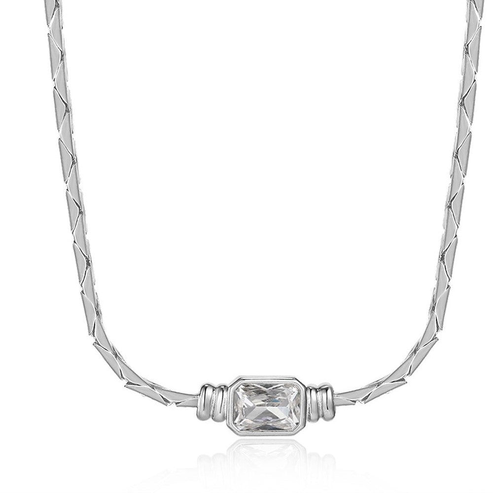Color-retaining Braided Chain Zircon High Color-retaining Necklace