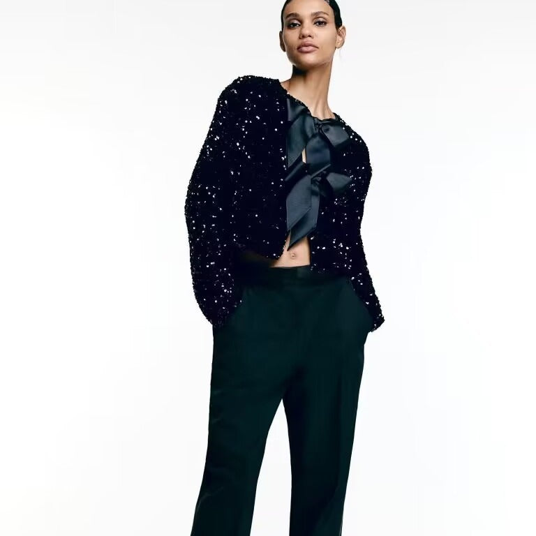 Women's Round Neck Long Sleeve Loose Plus Size Short Top