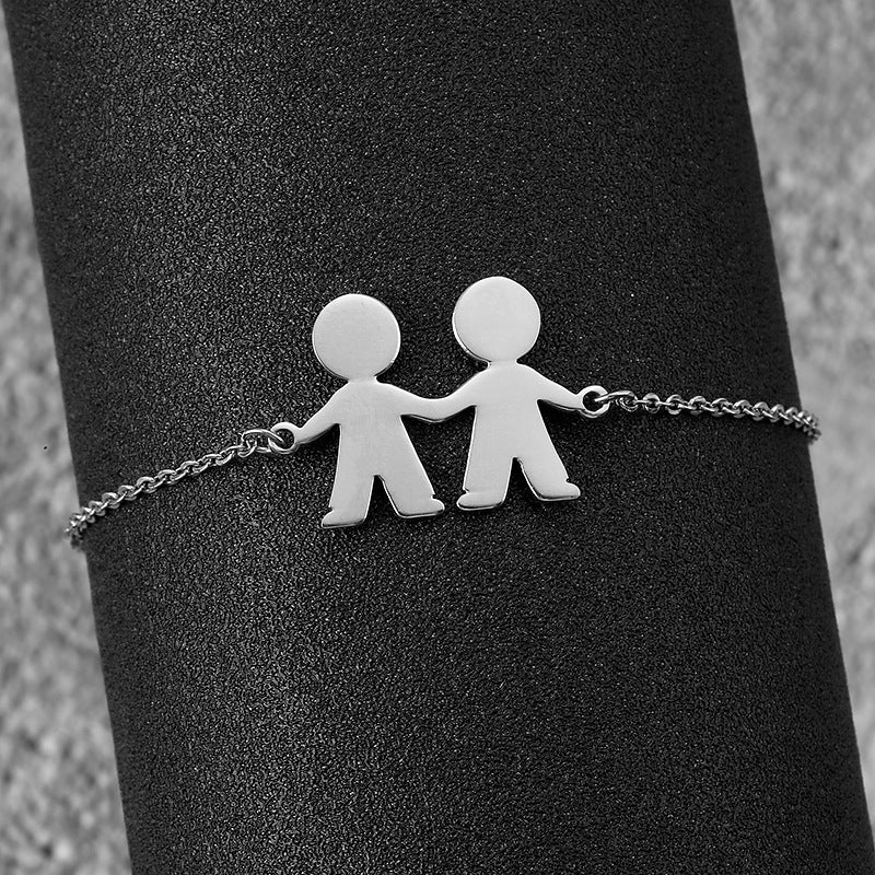 Women's Titanium Steel Gold Plated Bracelet