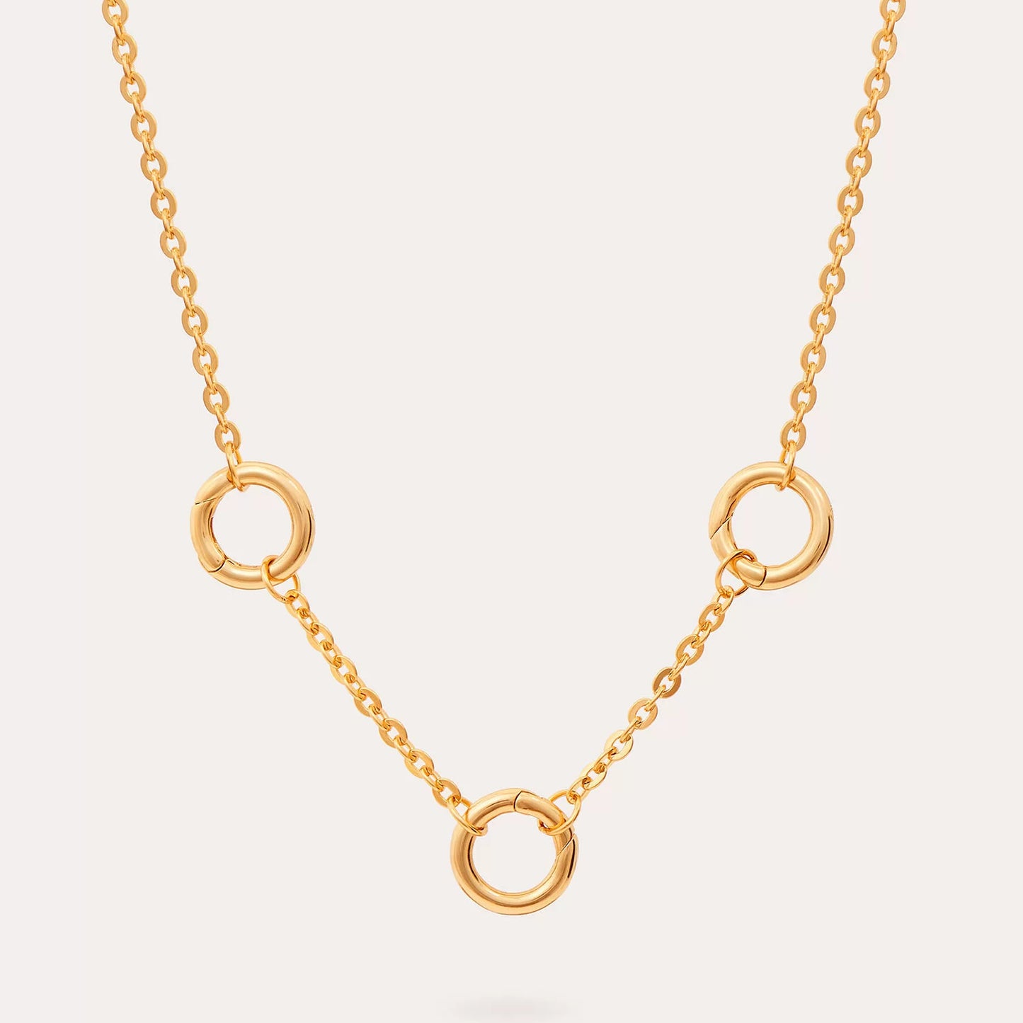 Open End Ring Necklace Pendant Stainless Steel