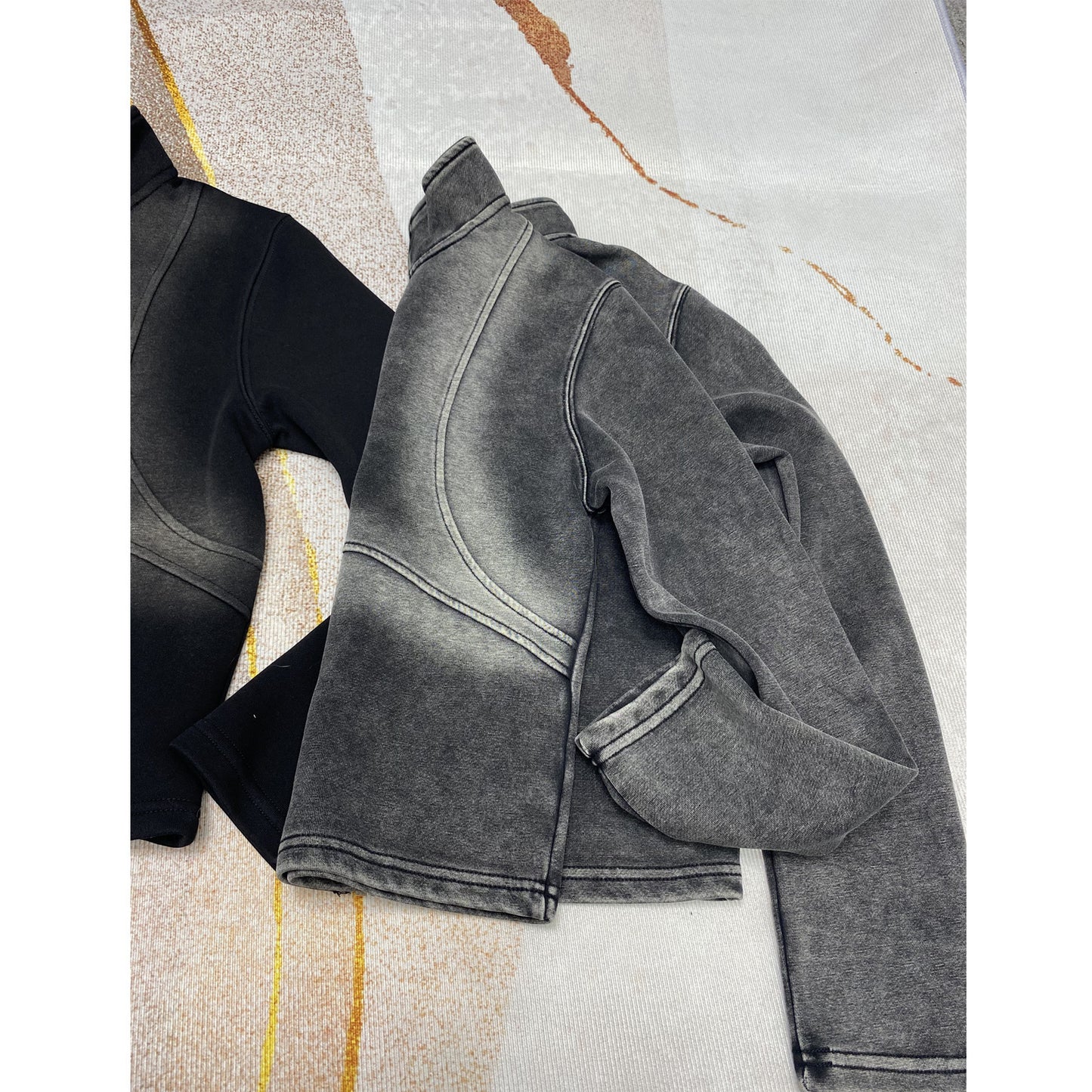 Design Sense Worn Looking Washed-out Niche Zipper Cardigan Sweater Coat Hot Girl Cool Wind