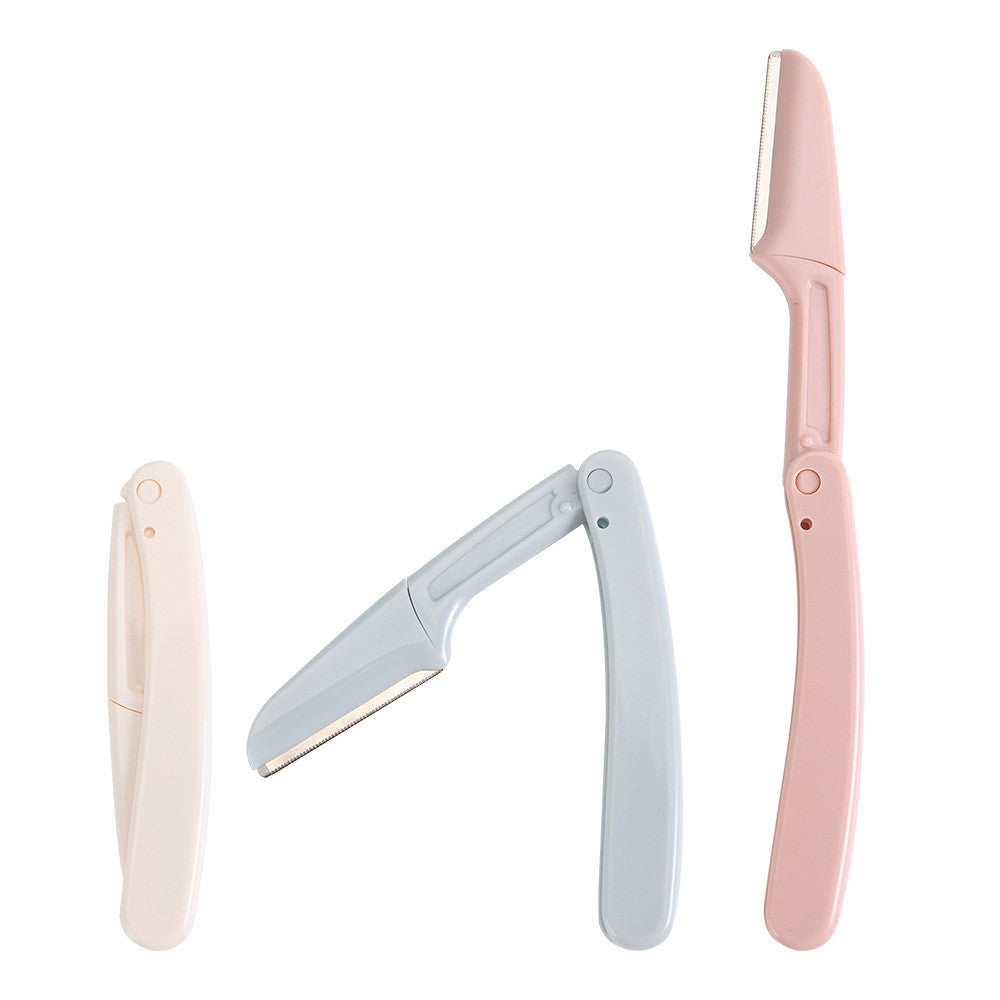 Three-color Foldable Eyebrow Trimmer With Net Beauty Supplies