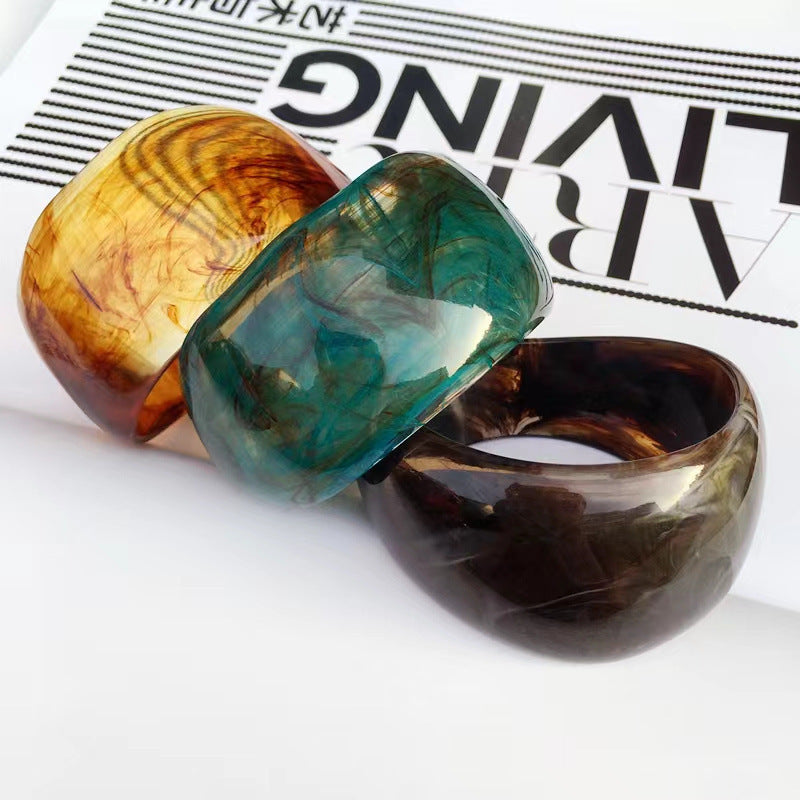 Marble Pattern Acrylic Bracelet Irregular Female