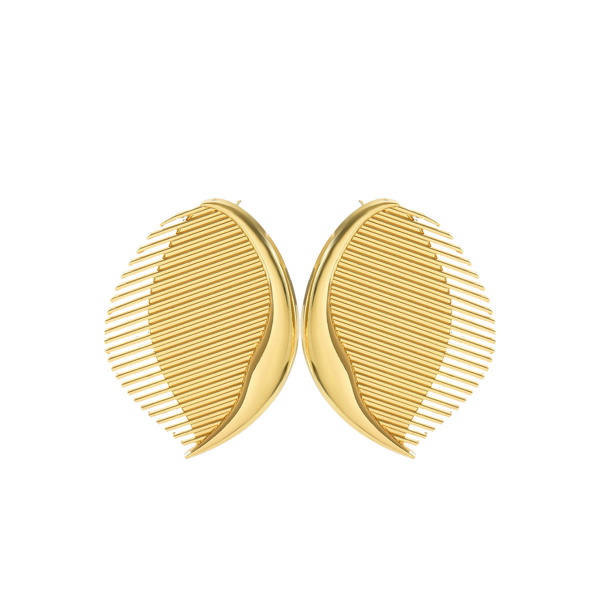 Fashion Women's Earrings Niche Fan-shaped Leaves