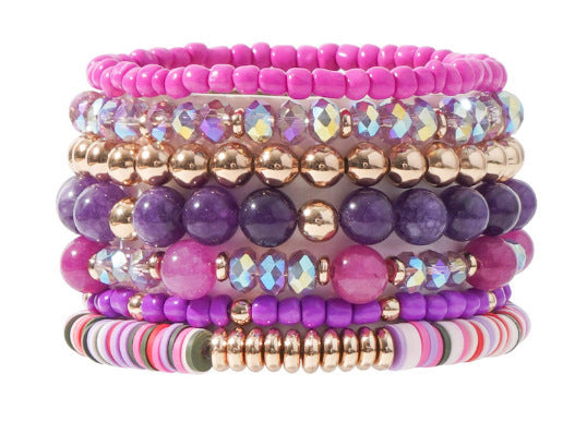 Bohemian Beaded Bracelet Women's Healing Crystal Bracelet