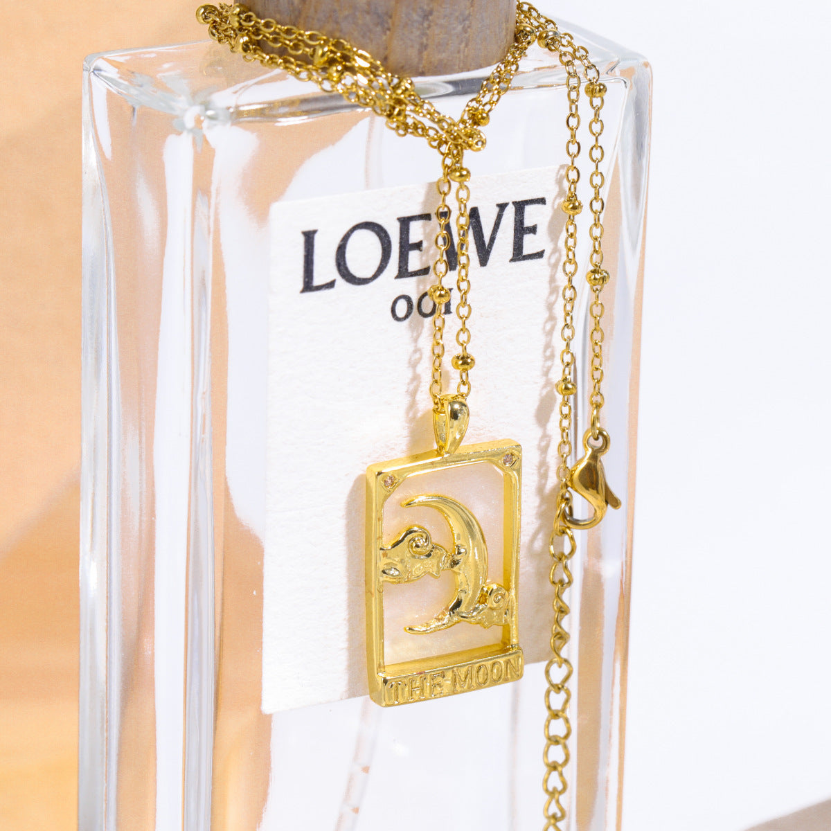 Special Interest Light Luxury Vintage Star Moon Tarot Pendant Necklace
