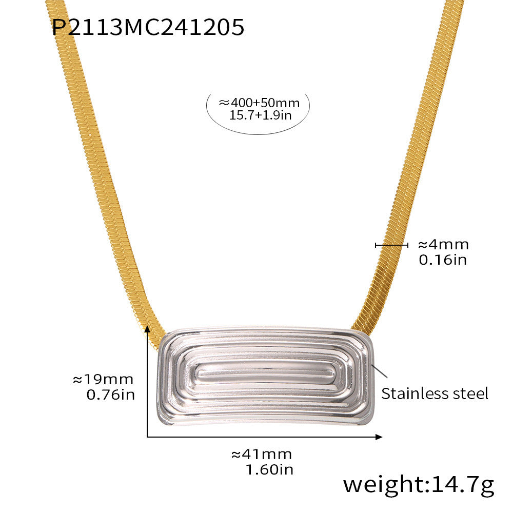 Design Sense Large Round Long Blade Necklace