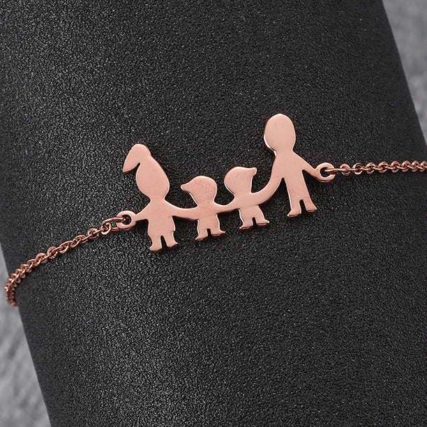 Women's Titanium Steel Gold Plated Bracelet