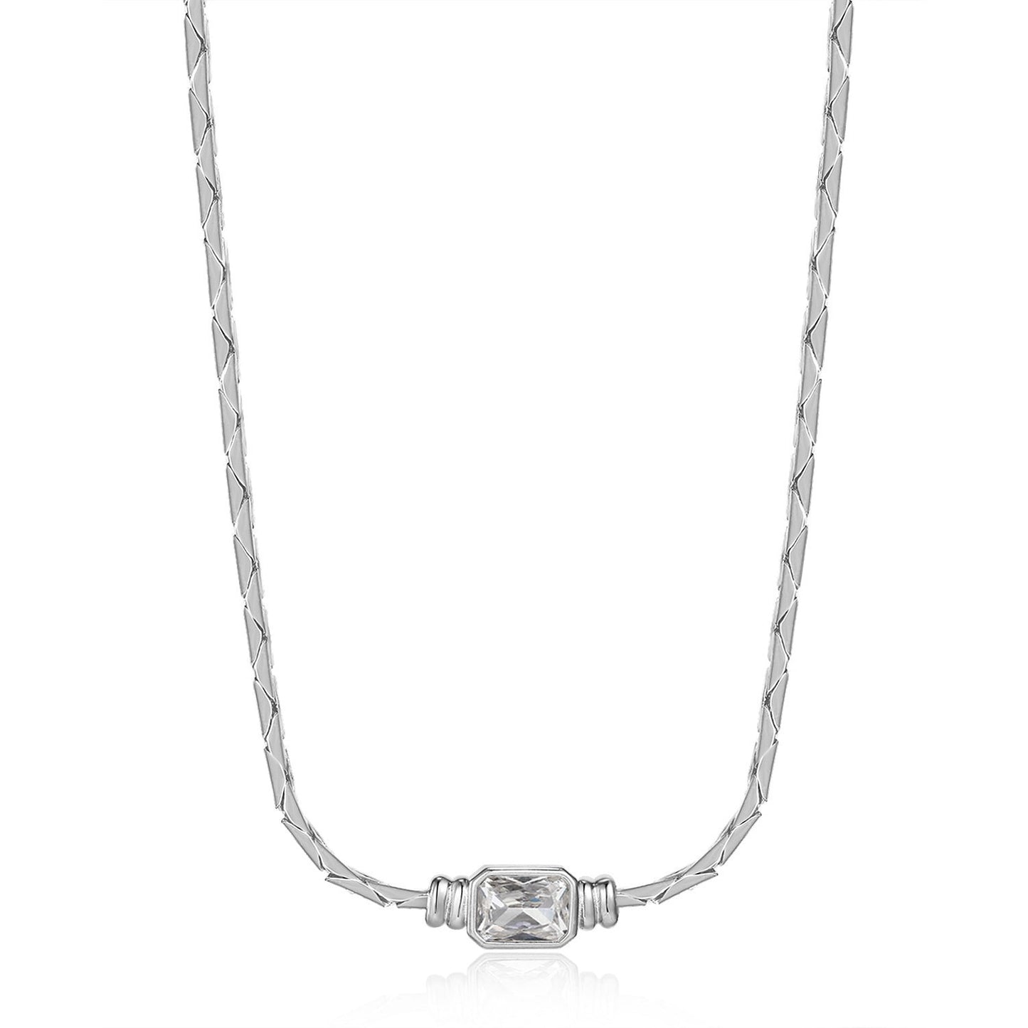 Color-retaining Braided Chain Zircon High Color-retaining Necklace
