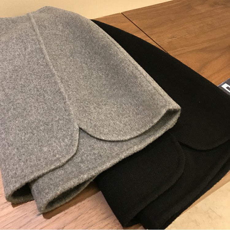 Design High Waist Double-sided Woolen Fabric Slit Sheath Skirt Women's Winter
