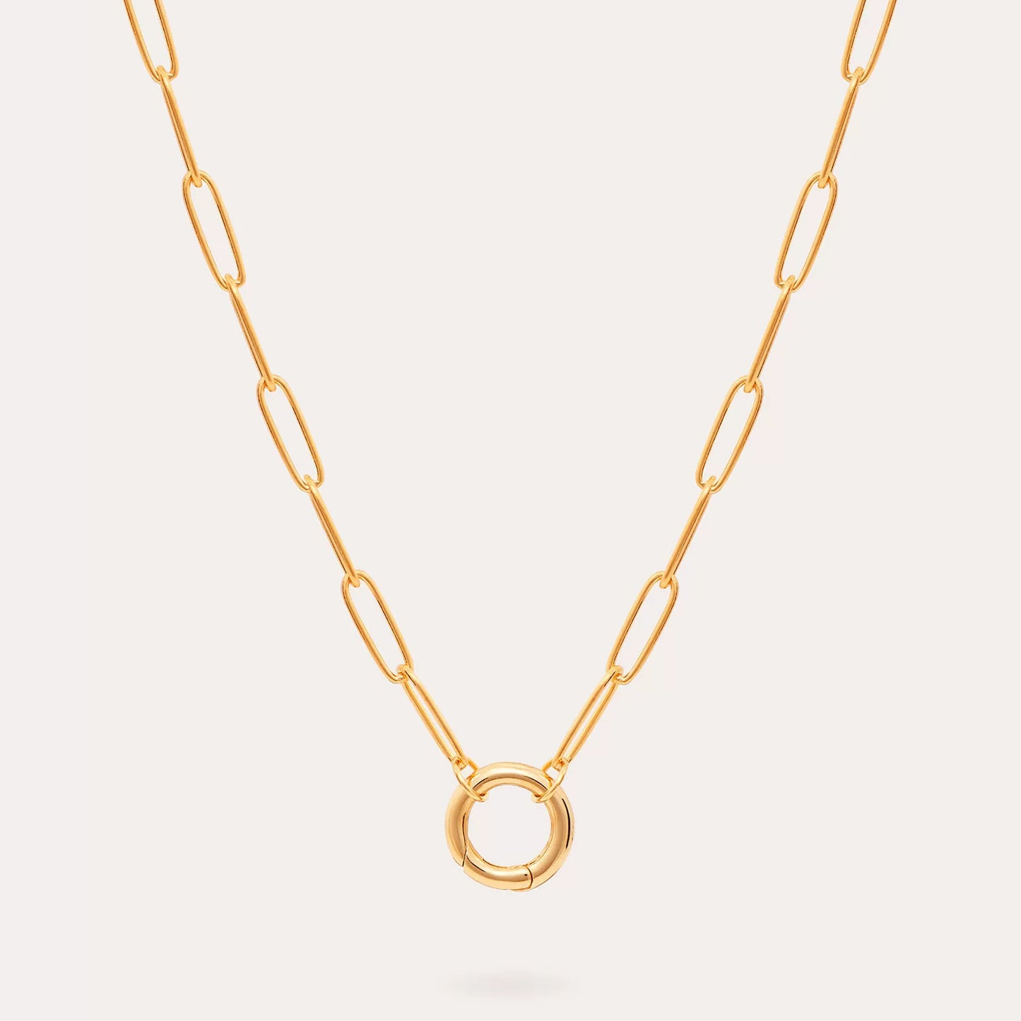 Open End Ring Necklace Pendant Stainless Steel