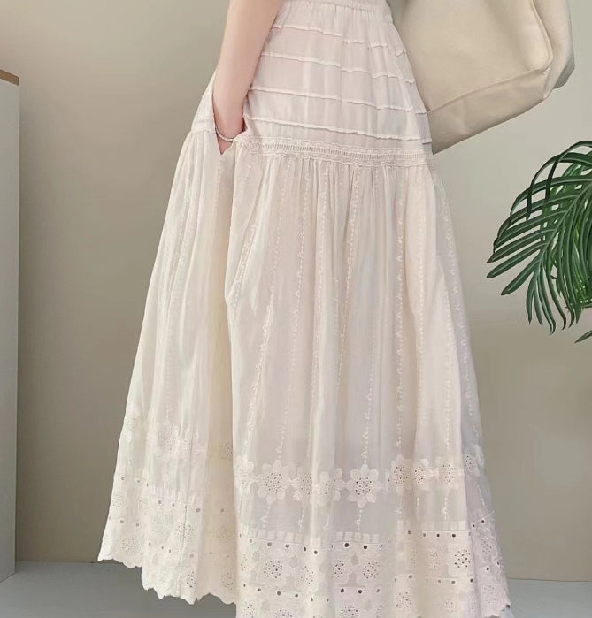 French Sweet A- Line Skirt High Waist Slimming Dress