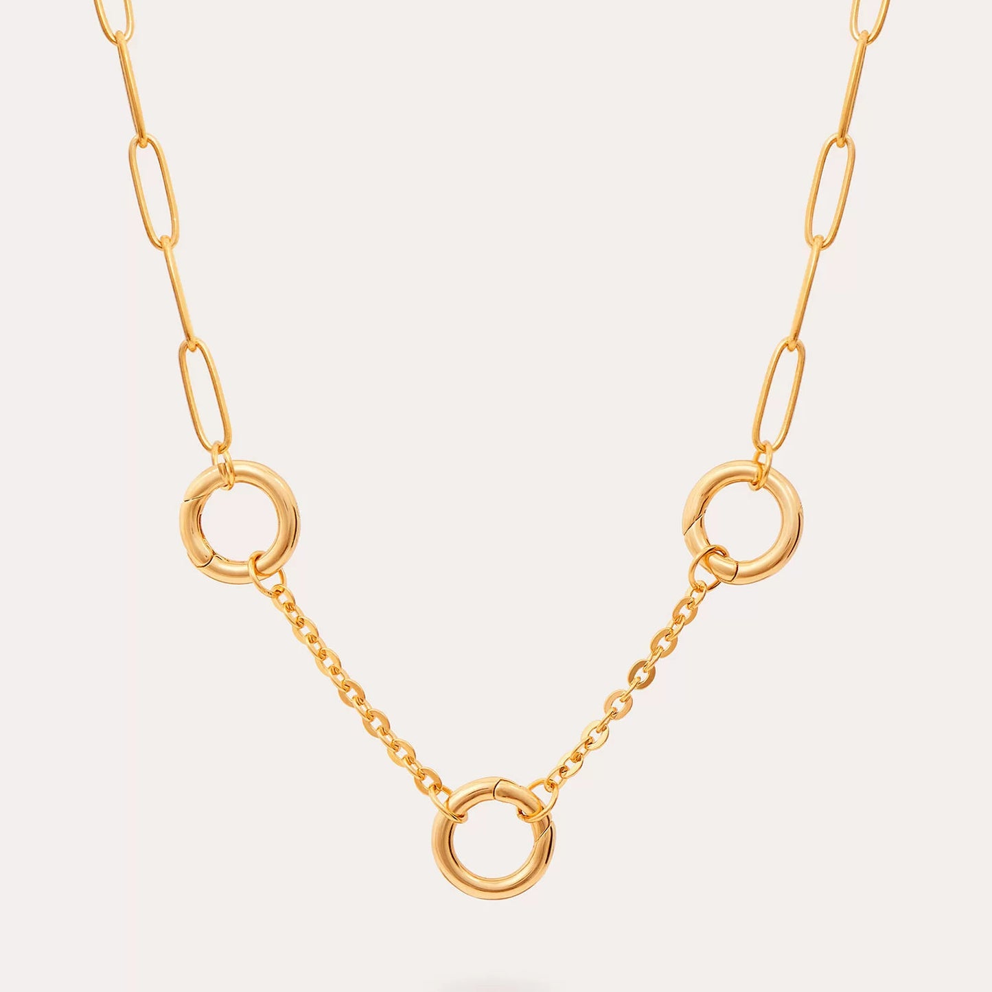 Open End Ring Necklace Pendant Stainless Steel