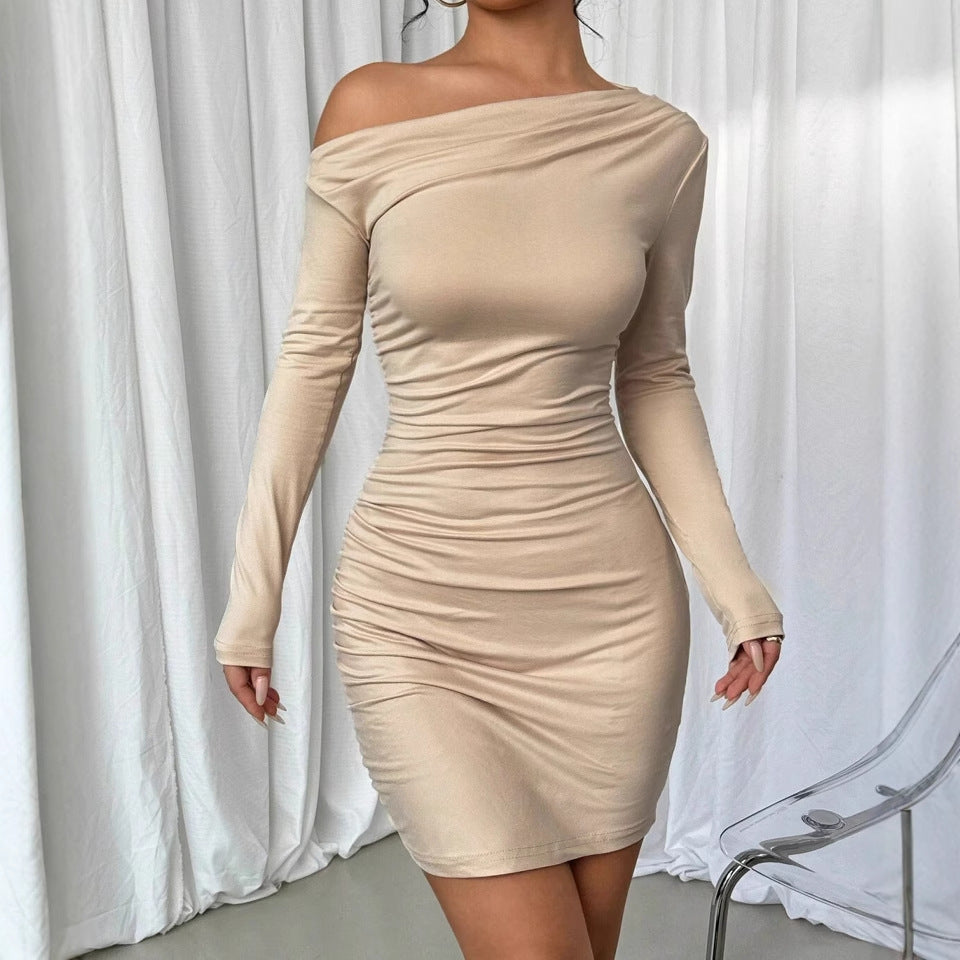 Comfort And Casual Long Sleeve Dress Women