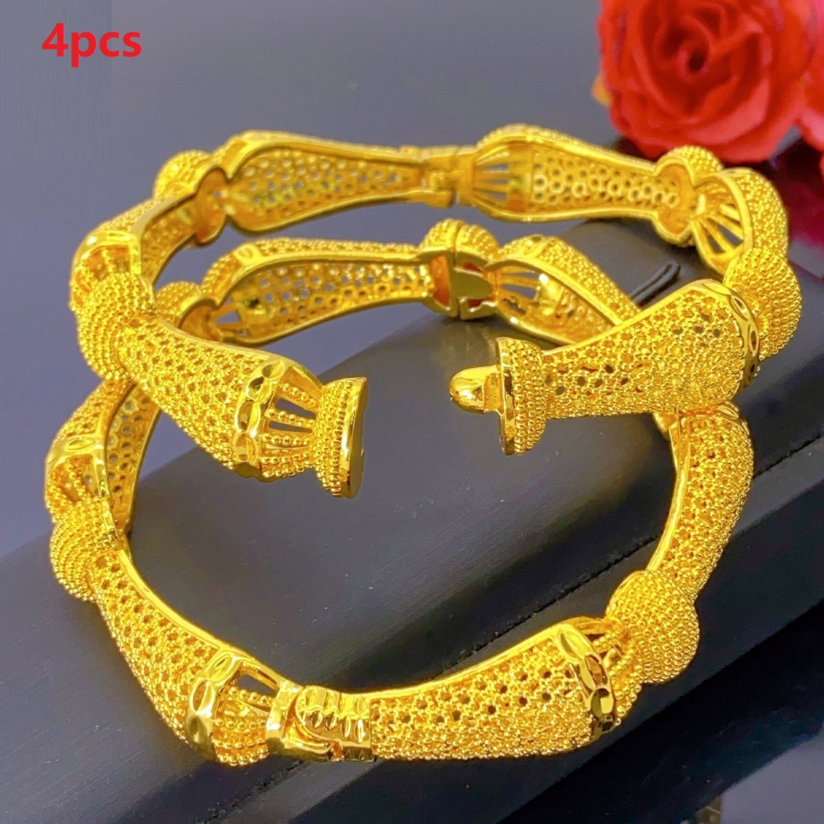 Non-fading Women's Alluvial Gold 24k Gold-plated Alloy Bracelet