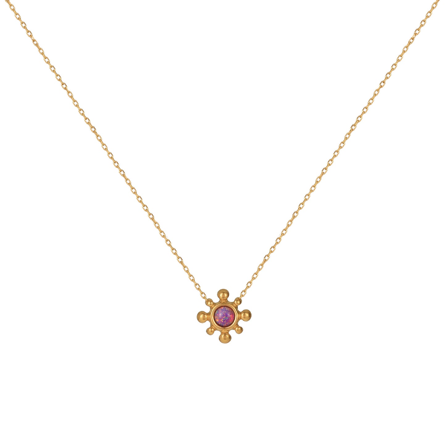Titanium Steel High Color Retention Small SUNFLOWER Necklace