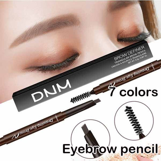 Double Head Automatic Rotating Eyebrow Pencil Waterproof With Brush