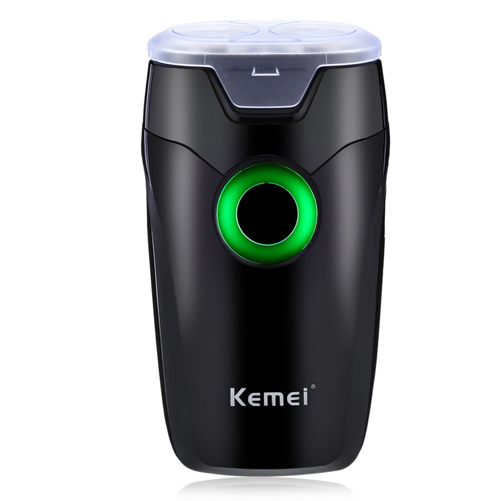 Kemei 202A Double Rotary Cutter Head Rechargeable Electric Shaver Automatic Grinding Shaver Razor Men's Face Care