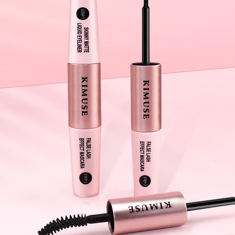 Double-Head Long Lasting Waterproof Mascara Liquid Eyeliner Combination