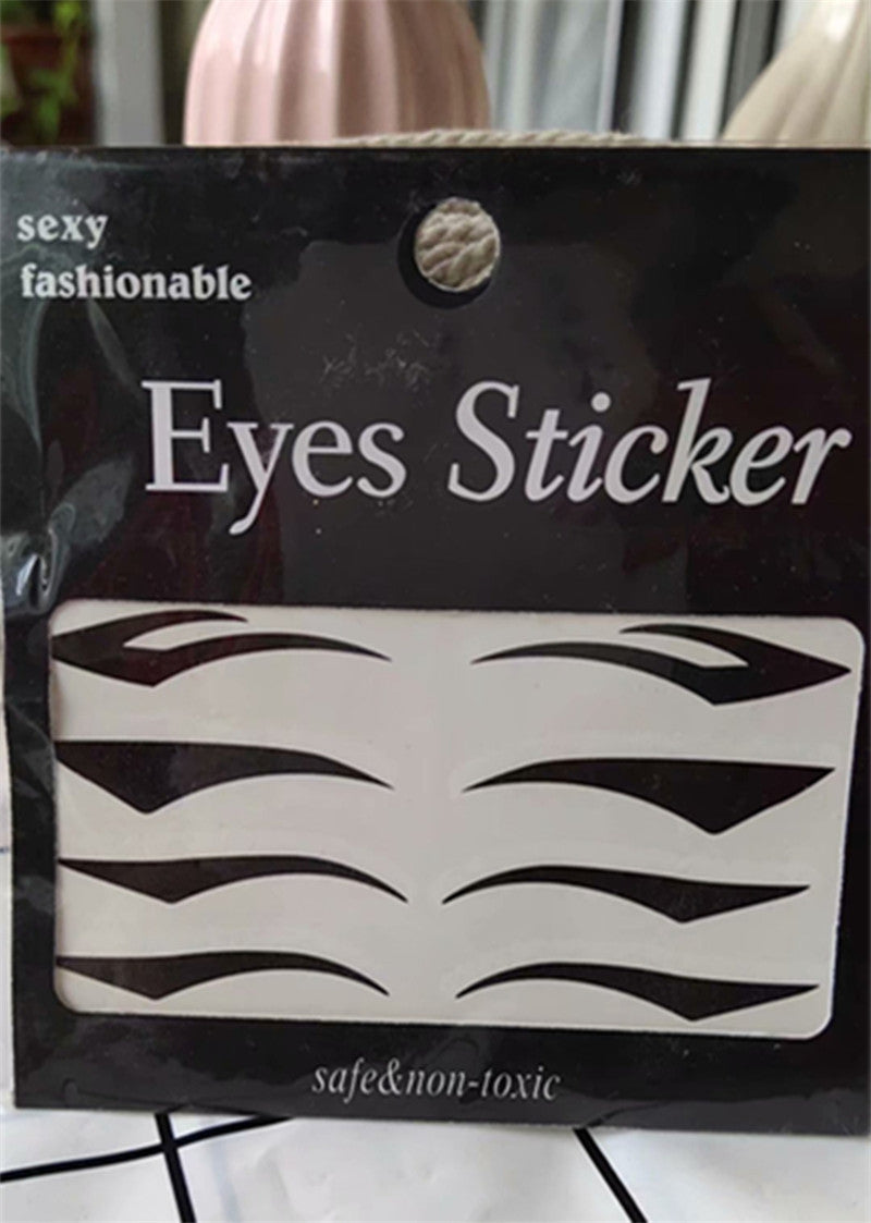 Stage Makeup Drama Thick Black Exaggerated Eyeliner Stickers Eye Shadow Decals