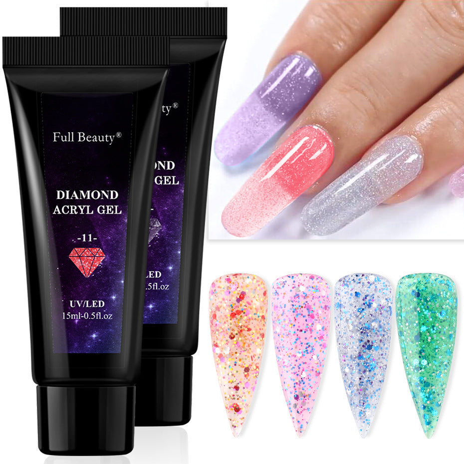 New Glitter Nail Art Crystal Extension Glue