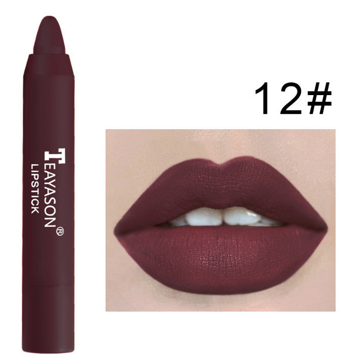 3 Packs Of Matte Lipstick Matte Velvet Lipstick Pen Bean Paste Milk Tea Color Lipstick Crayons Lipstick Students