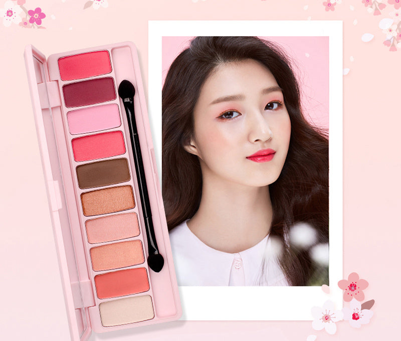 Ten-color Sakura Girl Eyeshadow Pink Peach Blossom Mermaid Pearlescent Matte Eyeshadow Palette