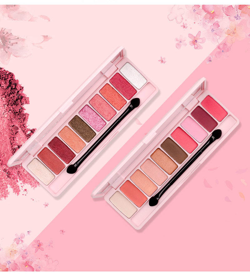 Ten-color Sakura Girl Eyeshadow Pink Peach Blossom Mermaid Pearlescent Matte Eyeshadow Palette