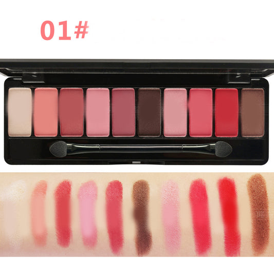 Ten-color Sakura Girl Eyeshadow Pink Peach Blossom Mermaid Pearlescent Matte Eyeshadow Palette