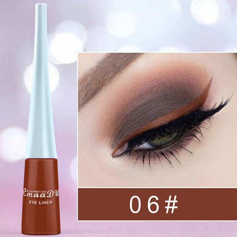 17 Color Liquid Eyeliner Matte Quick-Drying Color Eyeliner Lasting Non-Blooming Matte Glitter Eyeliner