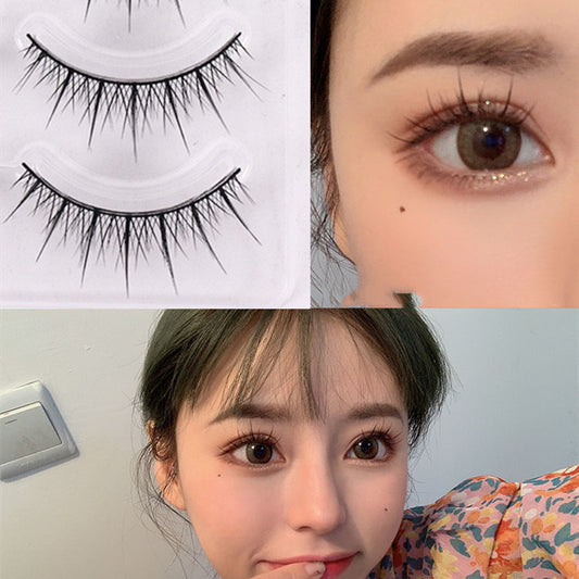 Tips And Tails Clusters Thickened Sparse Long A-type False Eyelashes With Glue