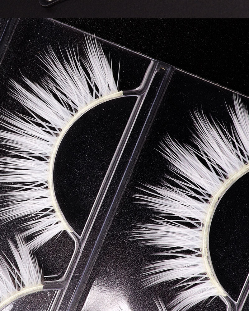 Colorable COS White Long False Eyelashes