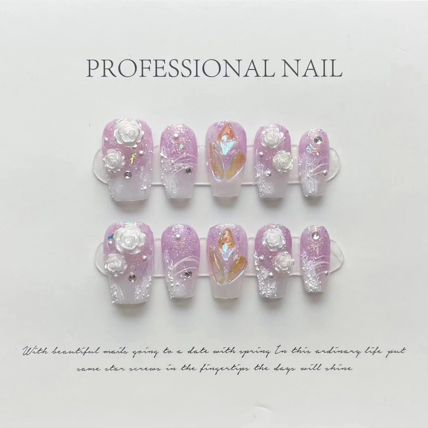 Camellia Series Hand-worn Armor Removable Nail Stickers