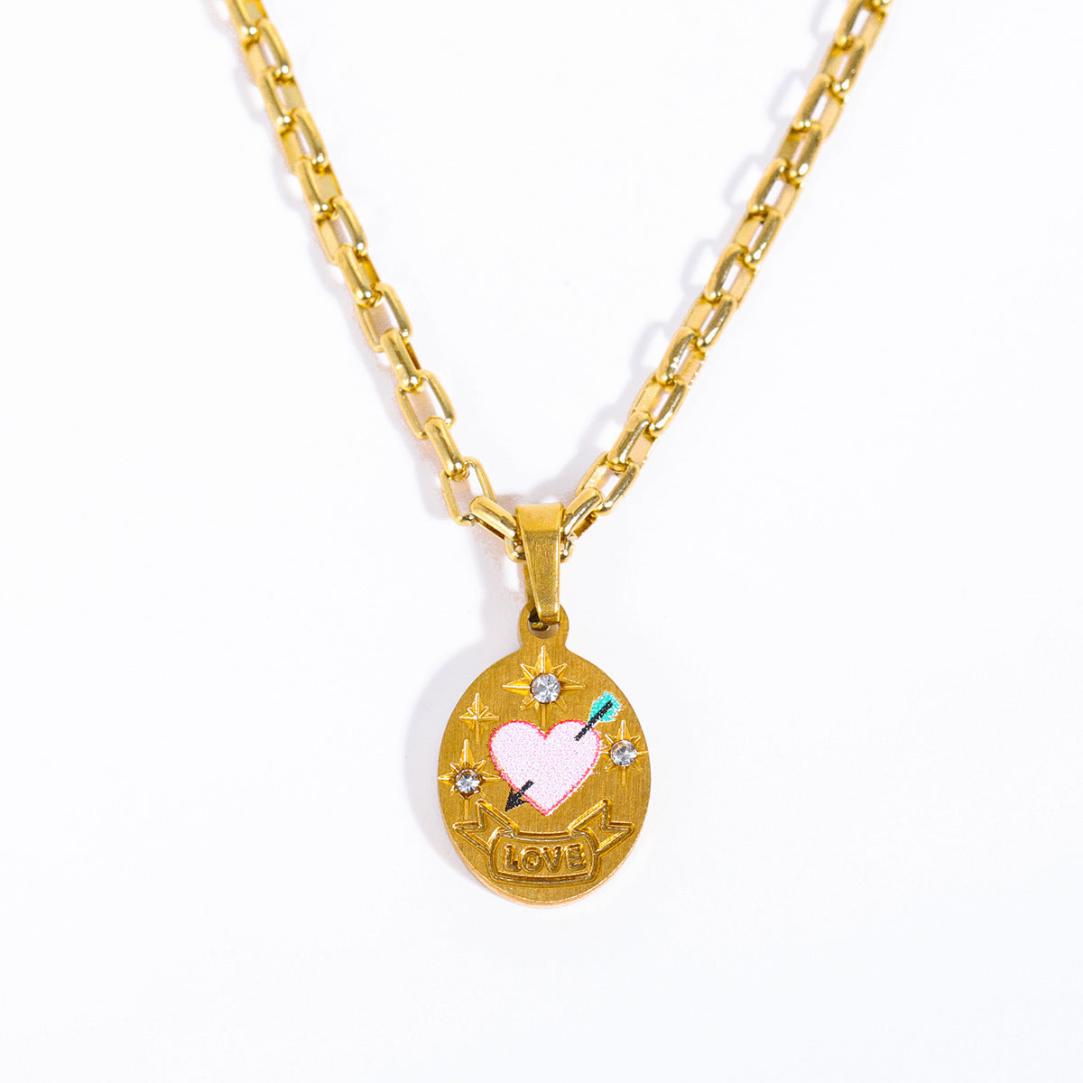 Hand Painting Light Luxury High Color Retention Pendant Necklace