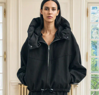 Women's Fashion Metal Buckle Cropped Coat Top