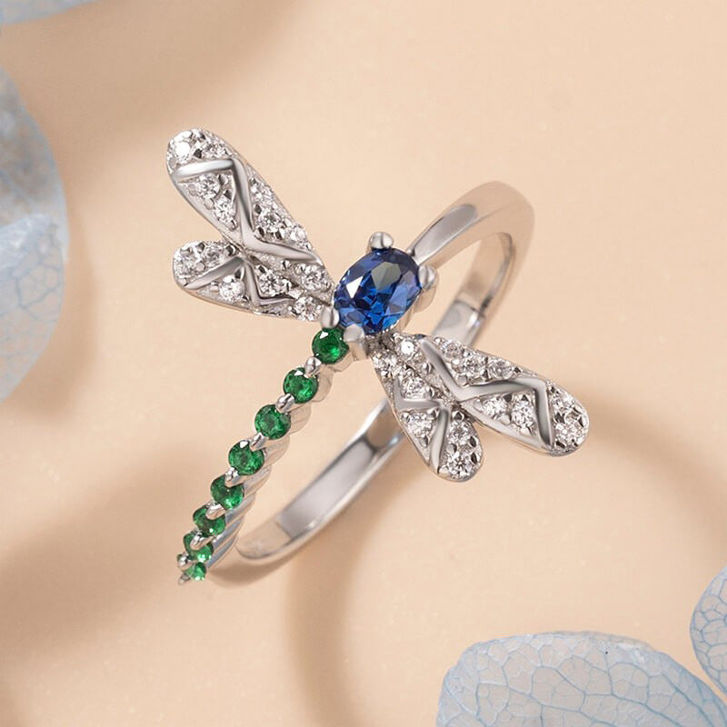 Dragonfly Insect Colorful Ring Cute