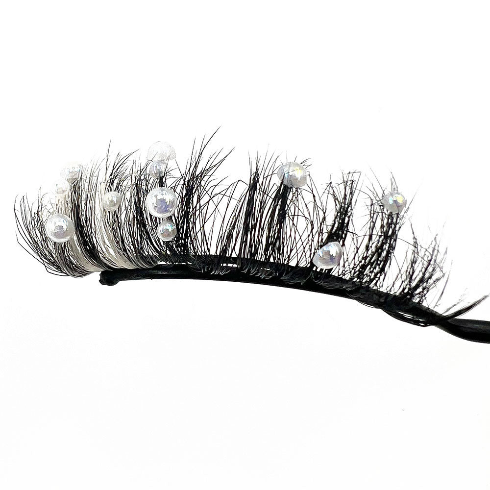 Short Handmade Diamond Glitter Stage Makeup False Eyelashes