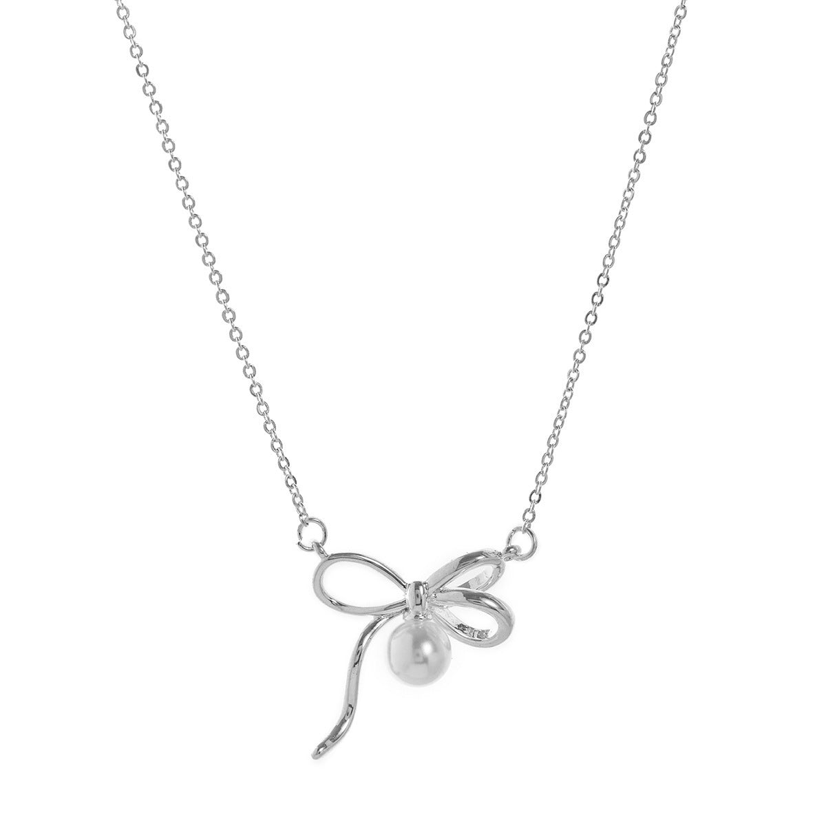 European And American Pearls Bow Necklace