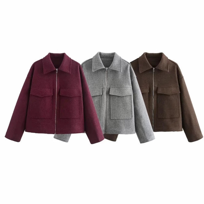 Women's Retro Fashion Polo Collar Coat