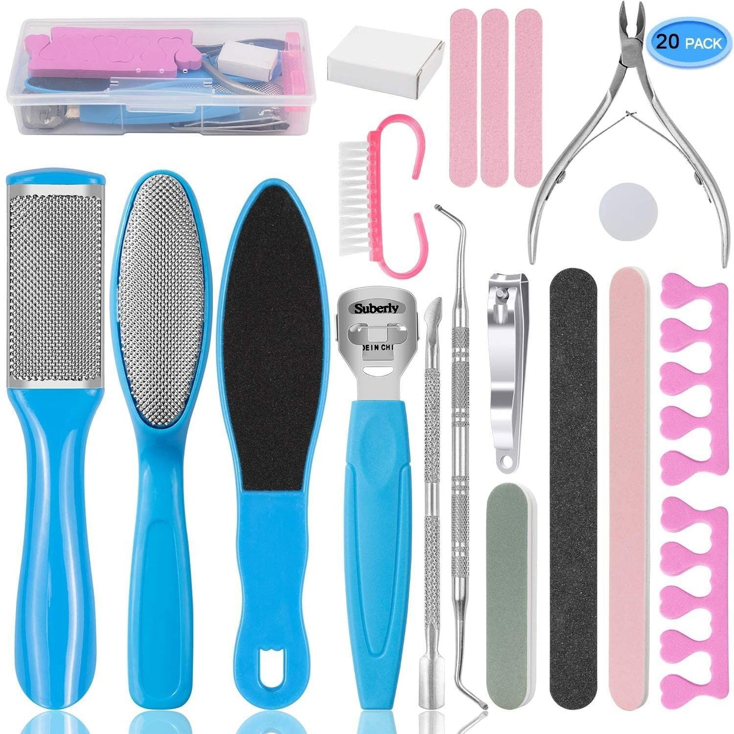 8-in-1 foot board file pedicure set