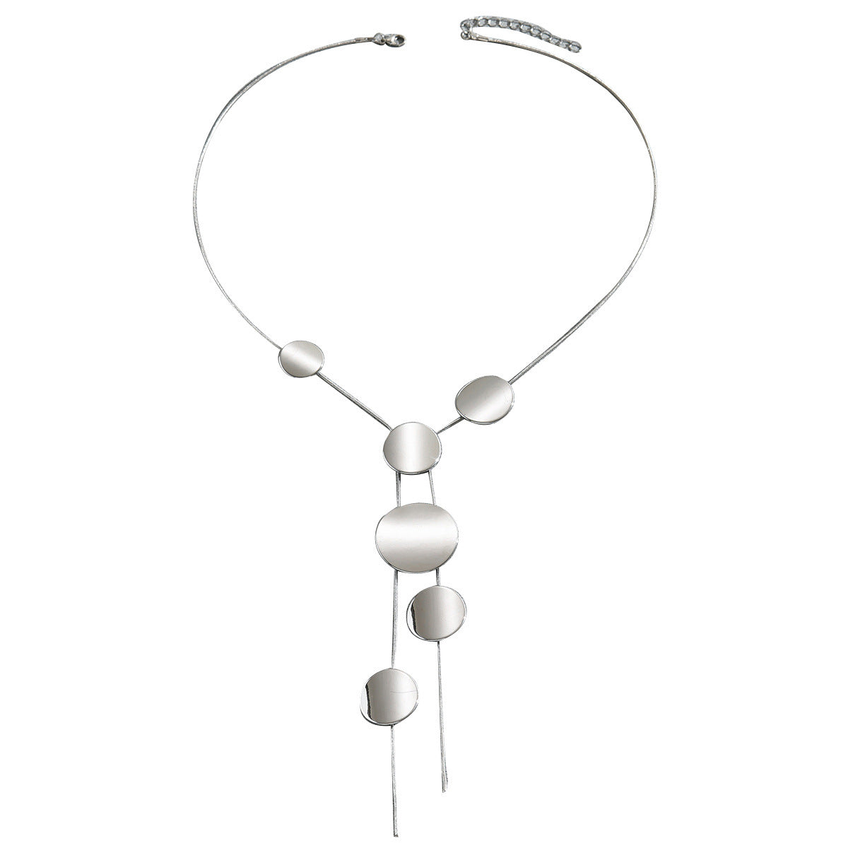 Geometric Ladies' Long Necklace Circular Design