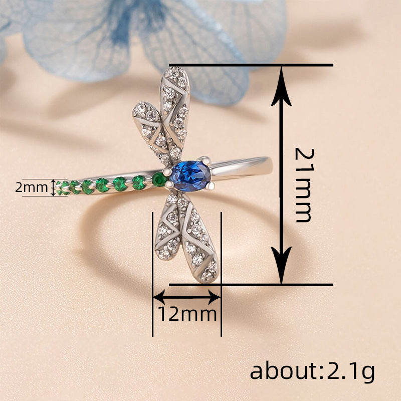 Dragonfly Insect Colorful Ring Cute