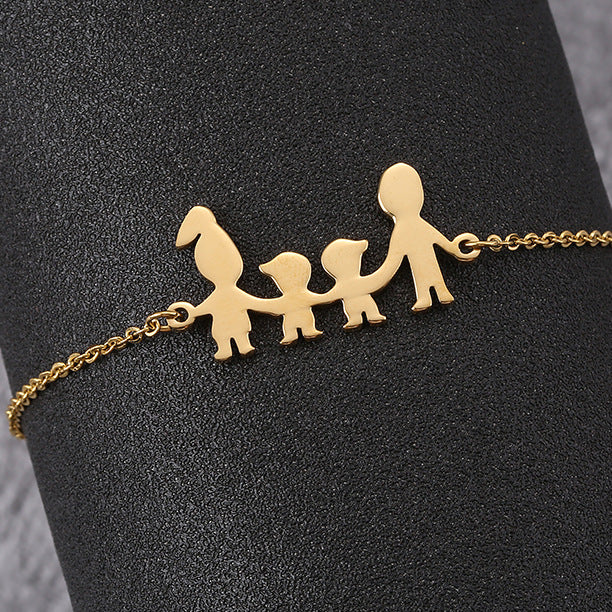 Women's Titanium Steel Gold Plated Bracelet