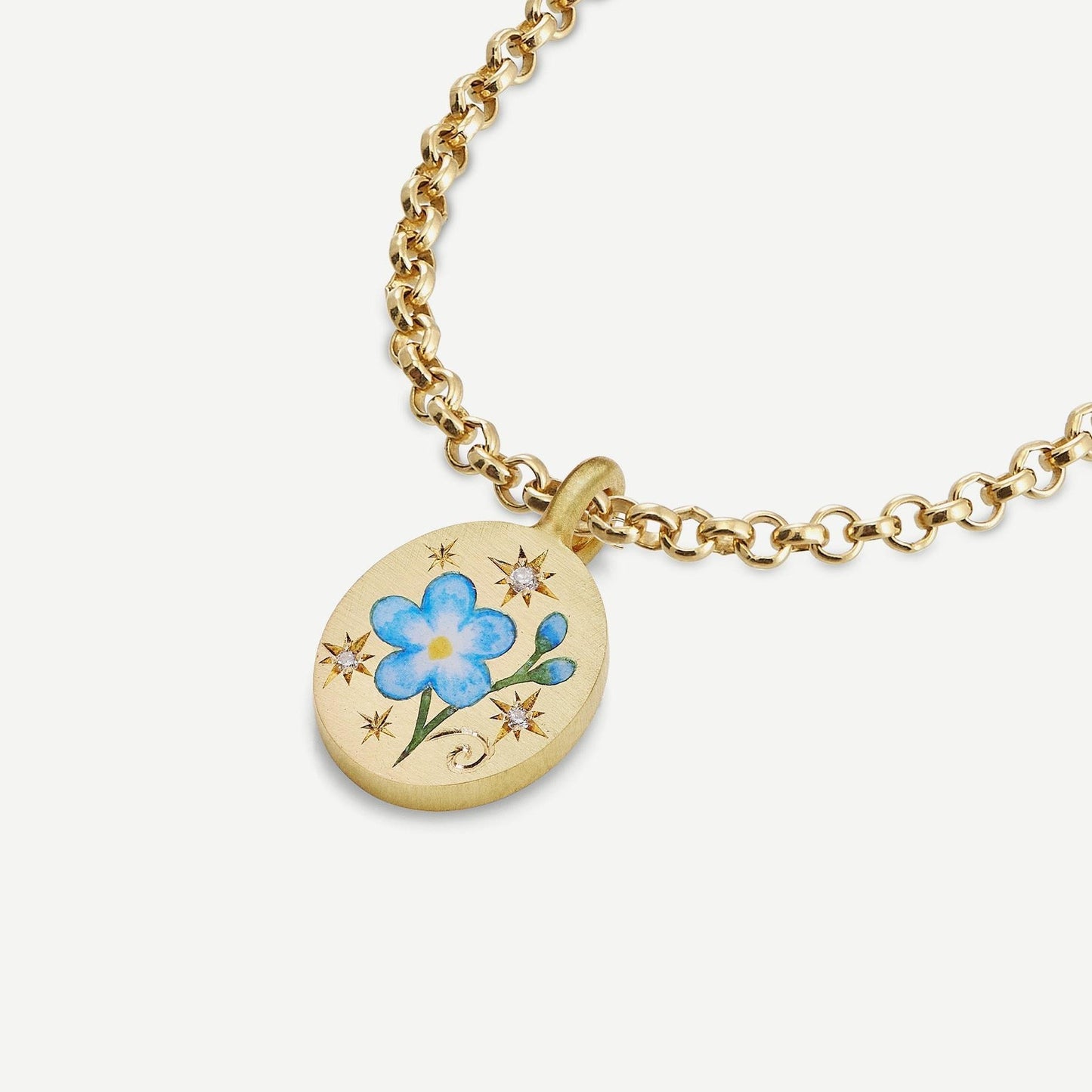 Hand Painting Light Luxury High Color Retention Pendant Necklace