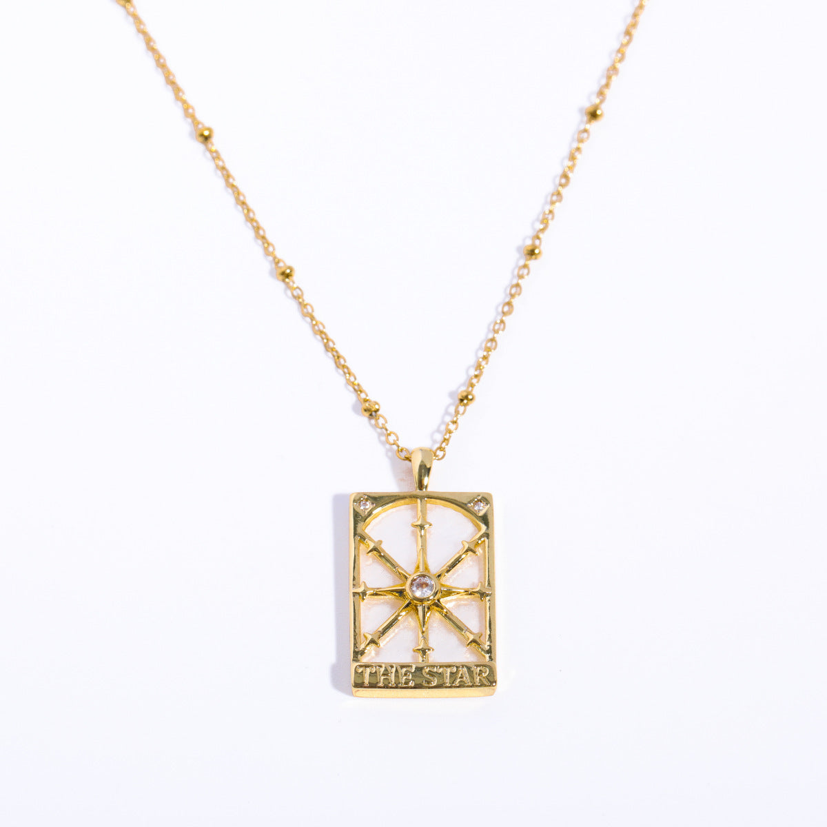 Special Interest Light Luxury Vintage Star Moon Tarot Pendant Necklace